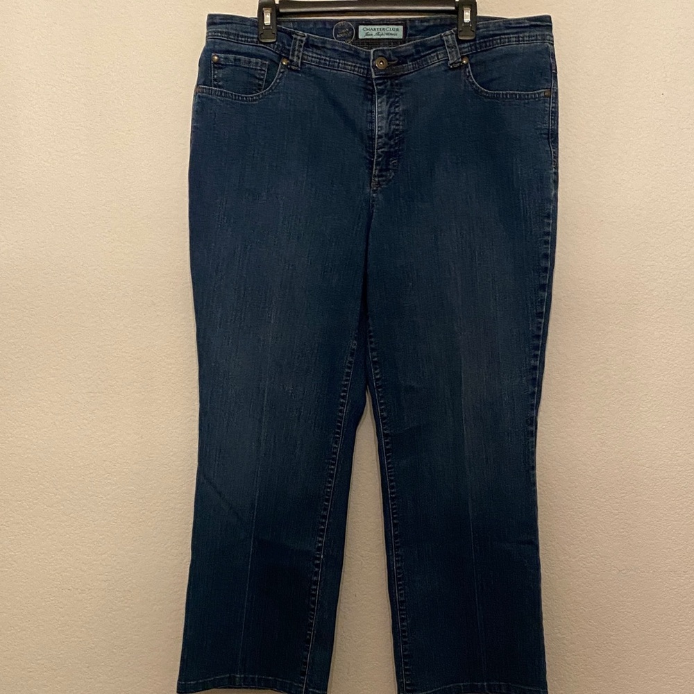 Charter Club Dark Blue Straight Leg Jeans